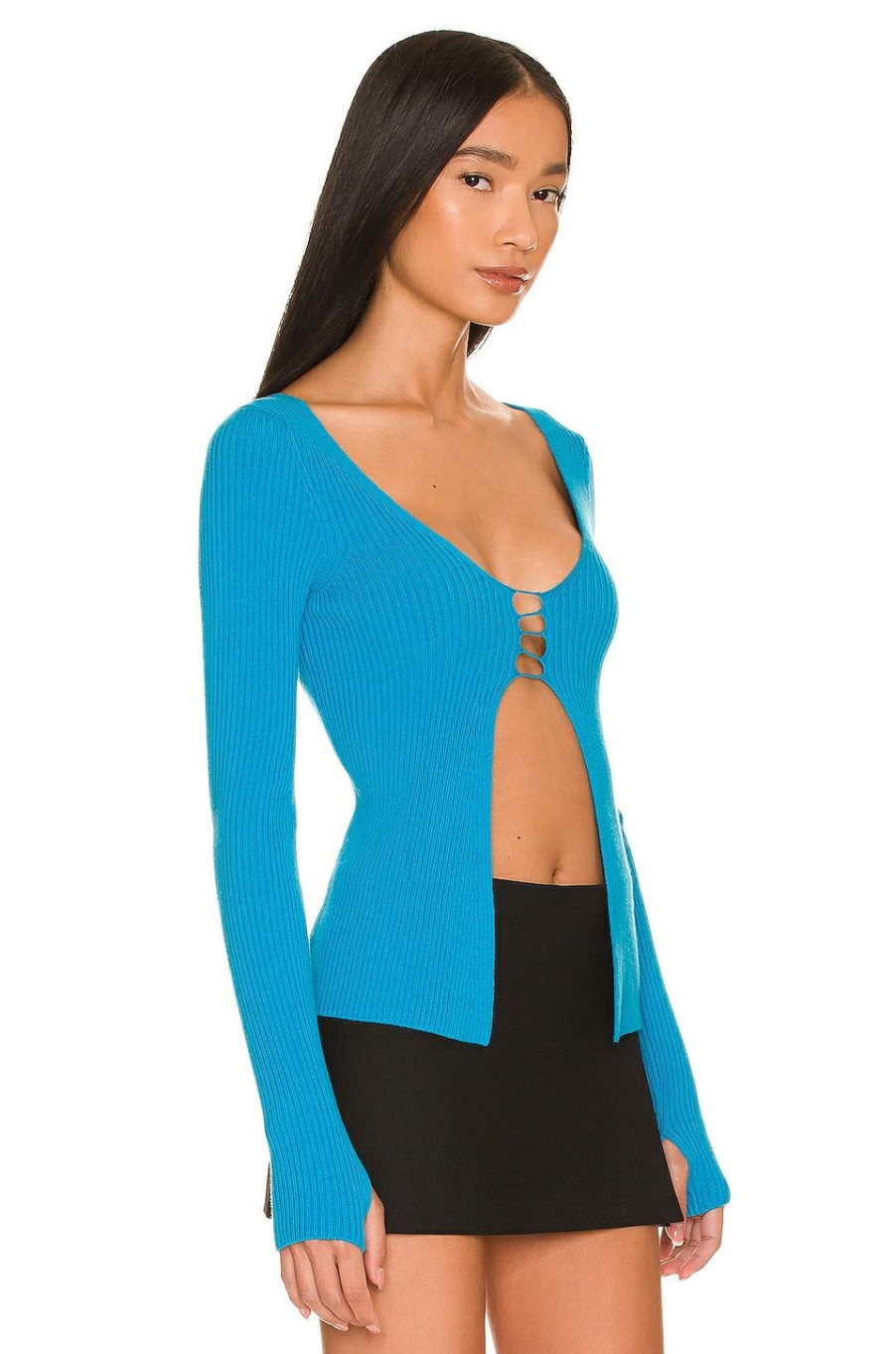 Tops * | Nbd Benni Sweater Cerulean Blue