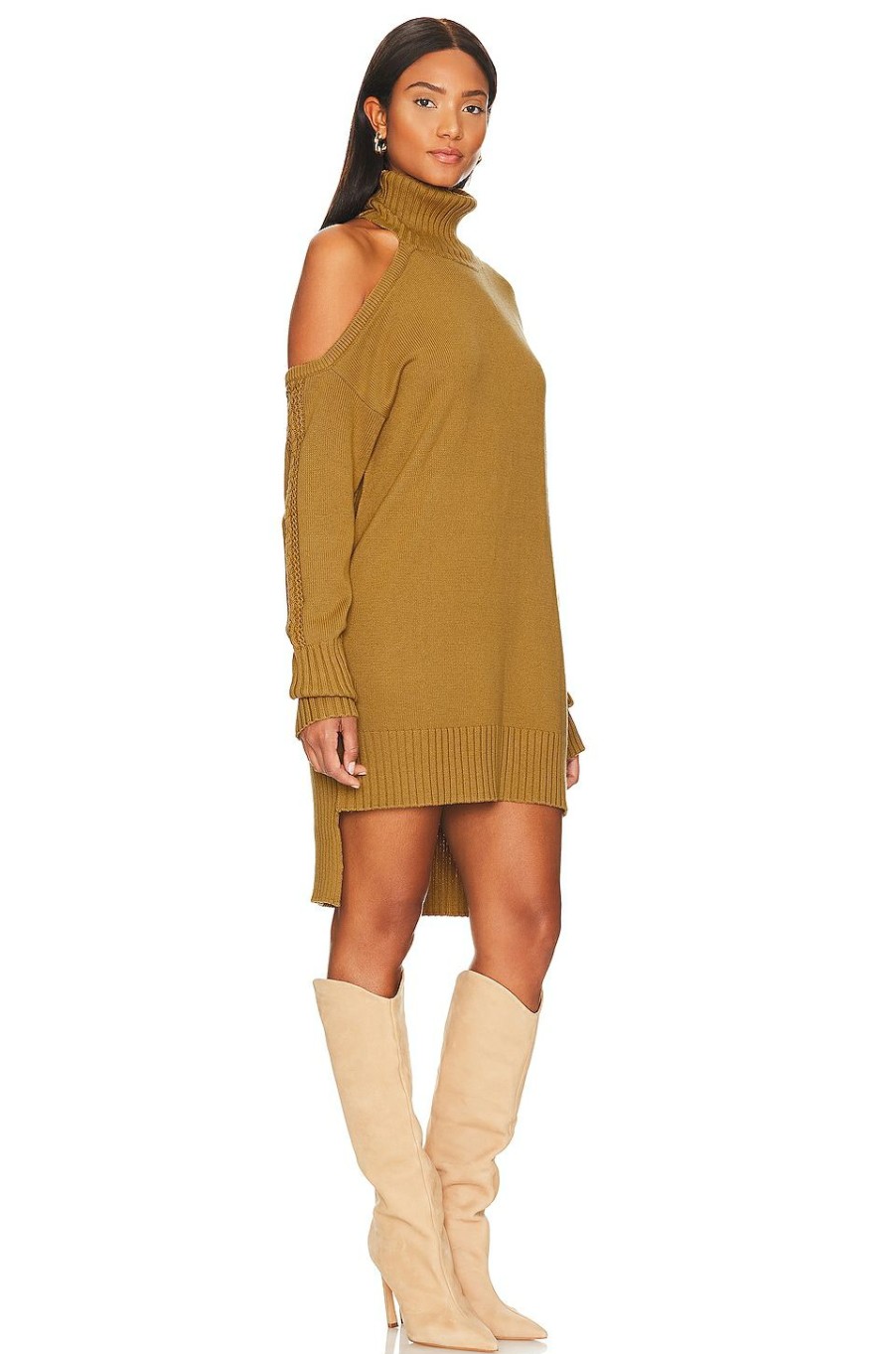 By Style * | Lita By Ciara Cold Shoulder Sweater Doe