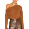 Tops * | Astr The Label Lorne Sweater Brown