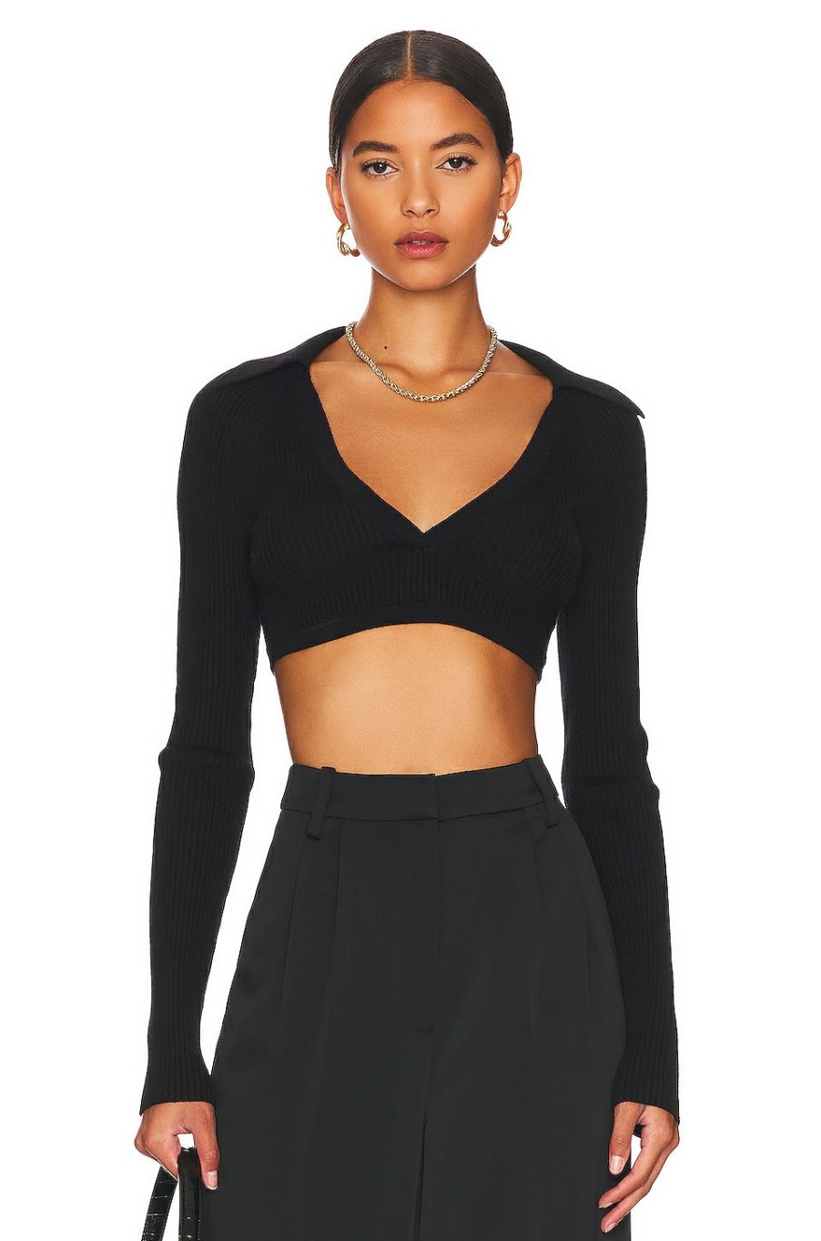 Tops * | L'Academie Mattia Sweater Black