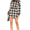 By Style * | Lpa Floyd Sweater Dress Black & Ivory Check