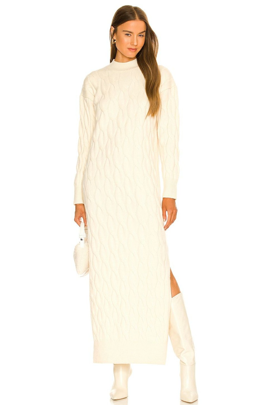 By Style * | Line & Dot Dorothy Sweater Dress Cream