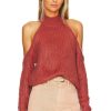 Sweaters & Knits * | Majorelle Estrid Cold Shoulder Sweater Mauve