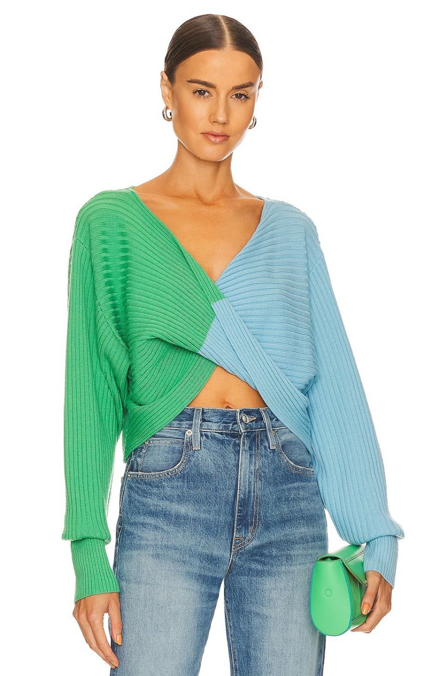 Sweaters & Knits * | Amur Cruz Twist Sweater Green Grass