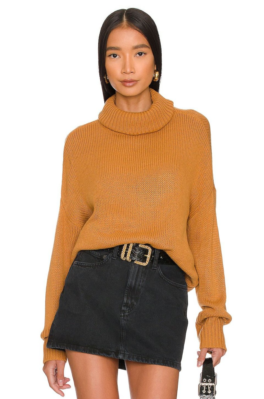 Sweaters & Knits * | 525 Easy Turtleneck Pullover Sweater Carmel