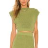 Tops * | L'Academie Maja Sleeveless Sweater Green