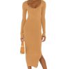 By Style * | L'Academie Nessa Sweater Dress Tan